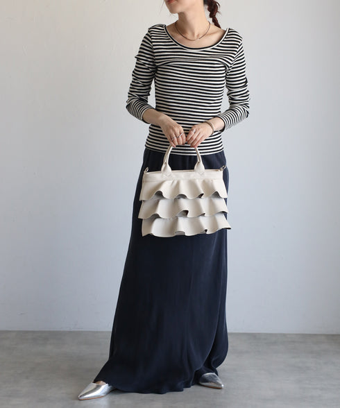 【雑誌掲載・ショップチャンネルOA商品】2WAYフリルハンドバッグ 12-1162